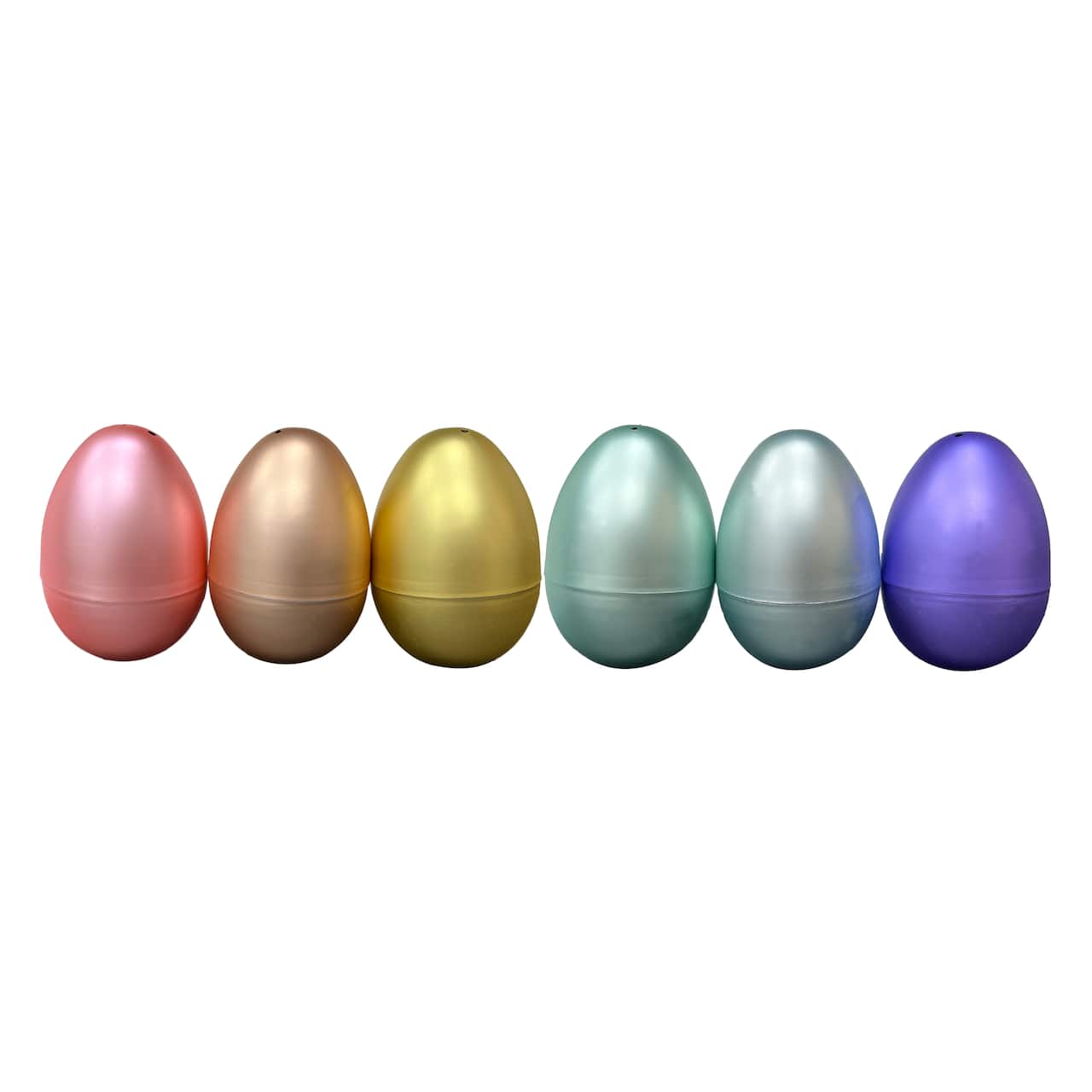 3" Matte Metallic Plastic Easter Eggs, 6ct. by Creatology™